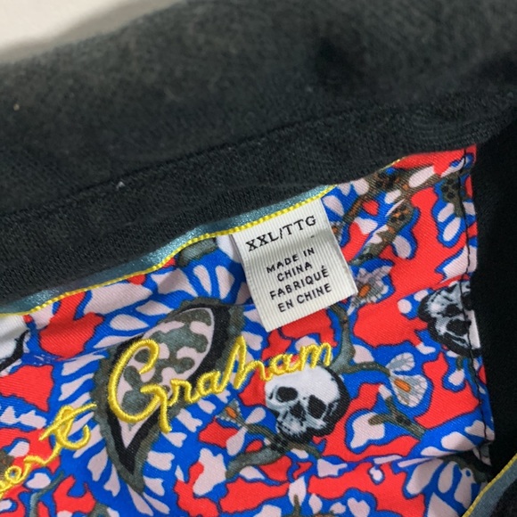 Robert Graham XXL Mens Polo Black - Picture 3 of 5